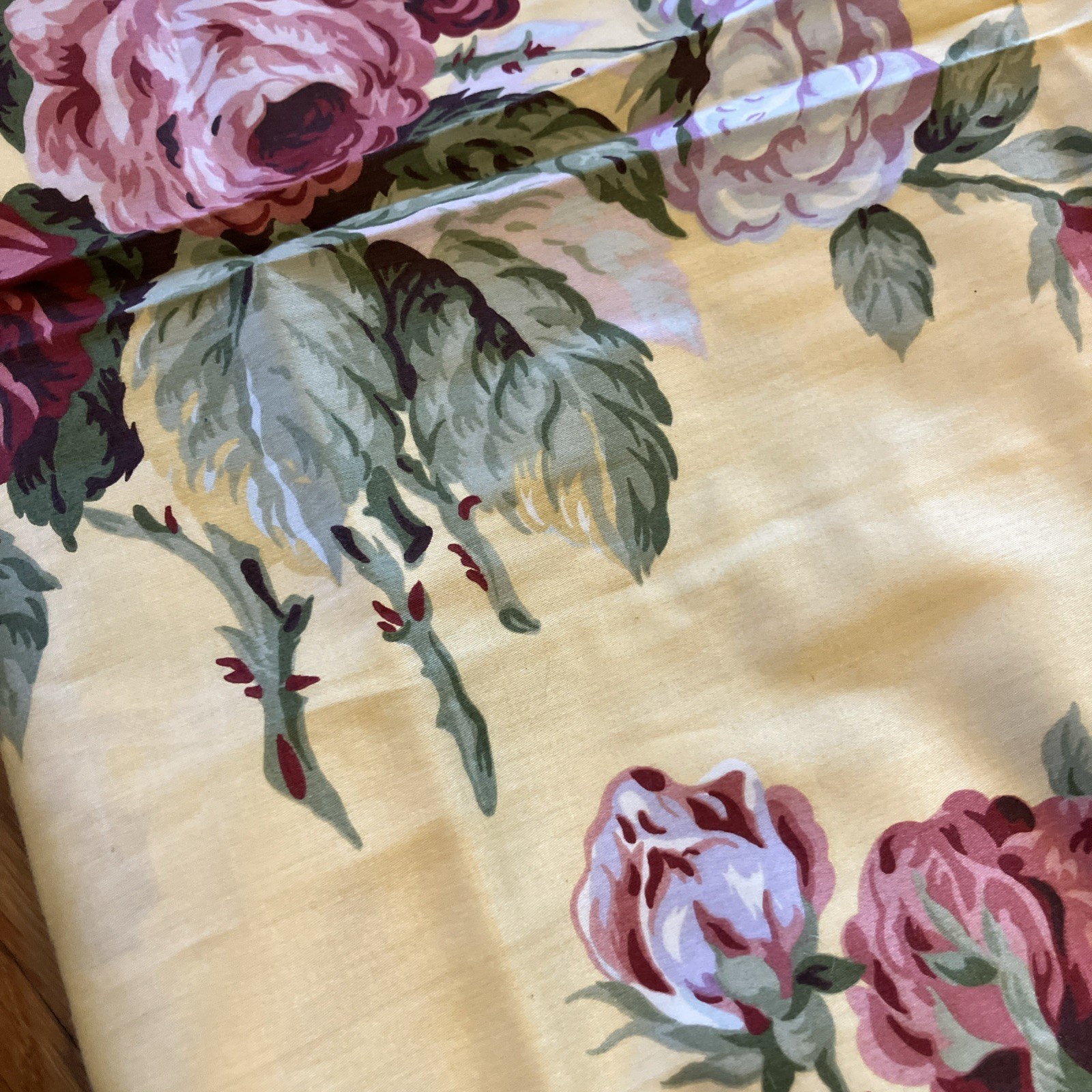 Set 2 RALPH LAUREN KATHLEEN FLORAL Valence Curtain Drapes ROSES GRANNY Cottage