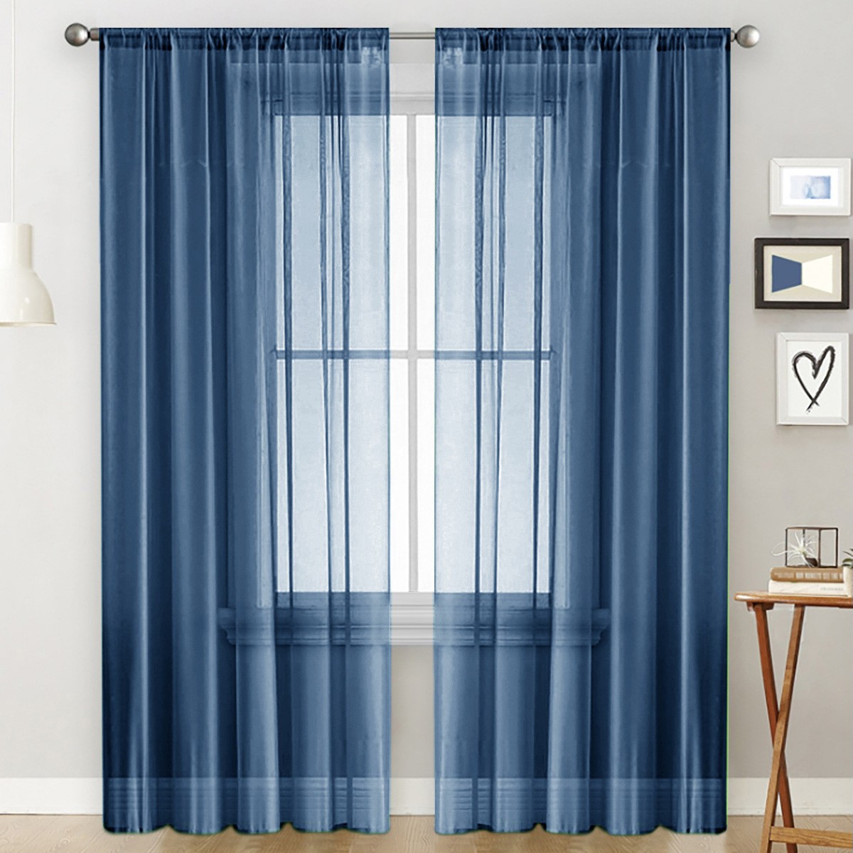 Modern Minimalist Pastoral Curtain & Sheer for Living Room Bedroom Study