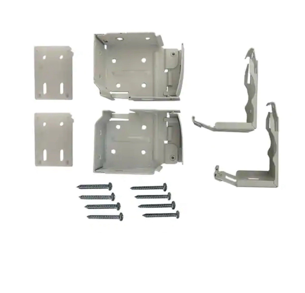 Side Mounting Bracket Set 2 in and 2.5 in Easy to Install White w/ Hardware