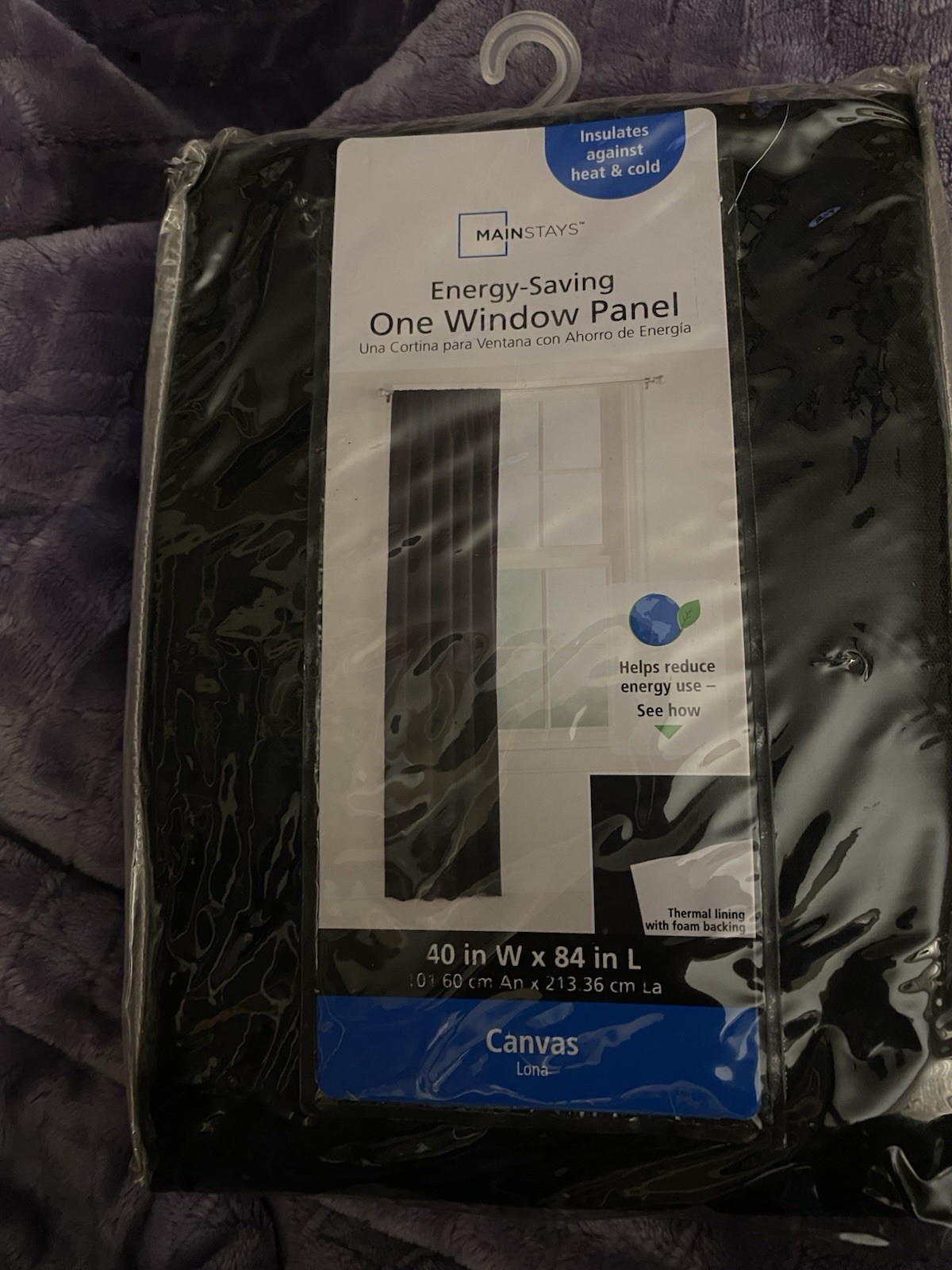 MAINSTAYS Energy Saving One Window Panel 84”L X 40”W NWT