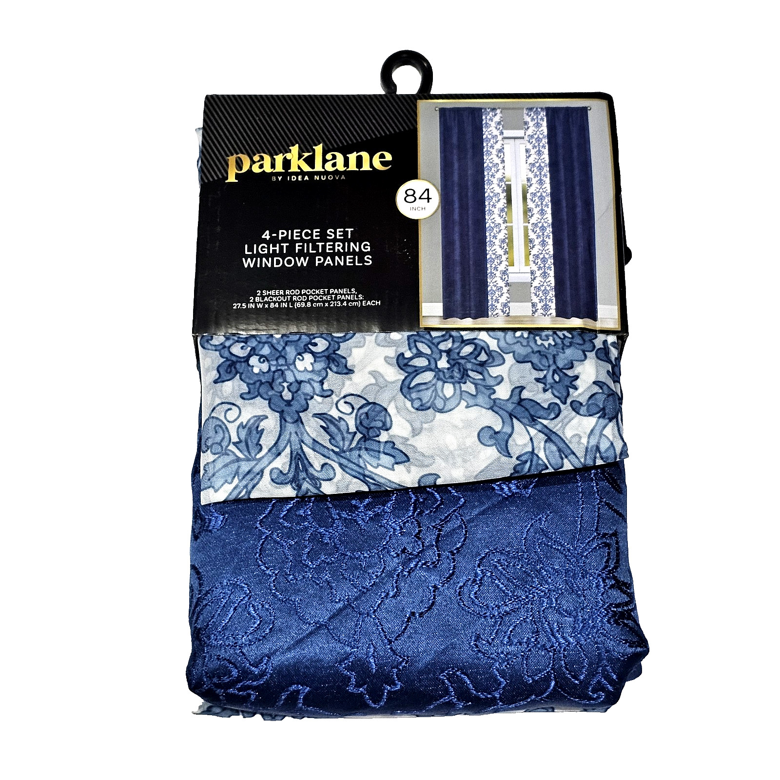 Parklane By Idea Nuova 4 Piece Set Light Filtering Window Panels 84inch