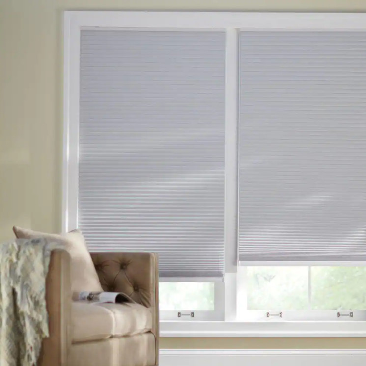 Shadow White Cordless Blackout Cellular Shade – 35 in. W x 64 in. L