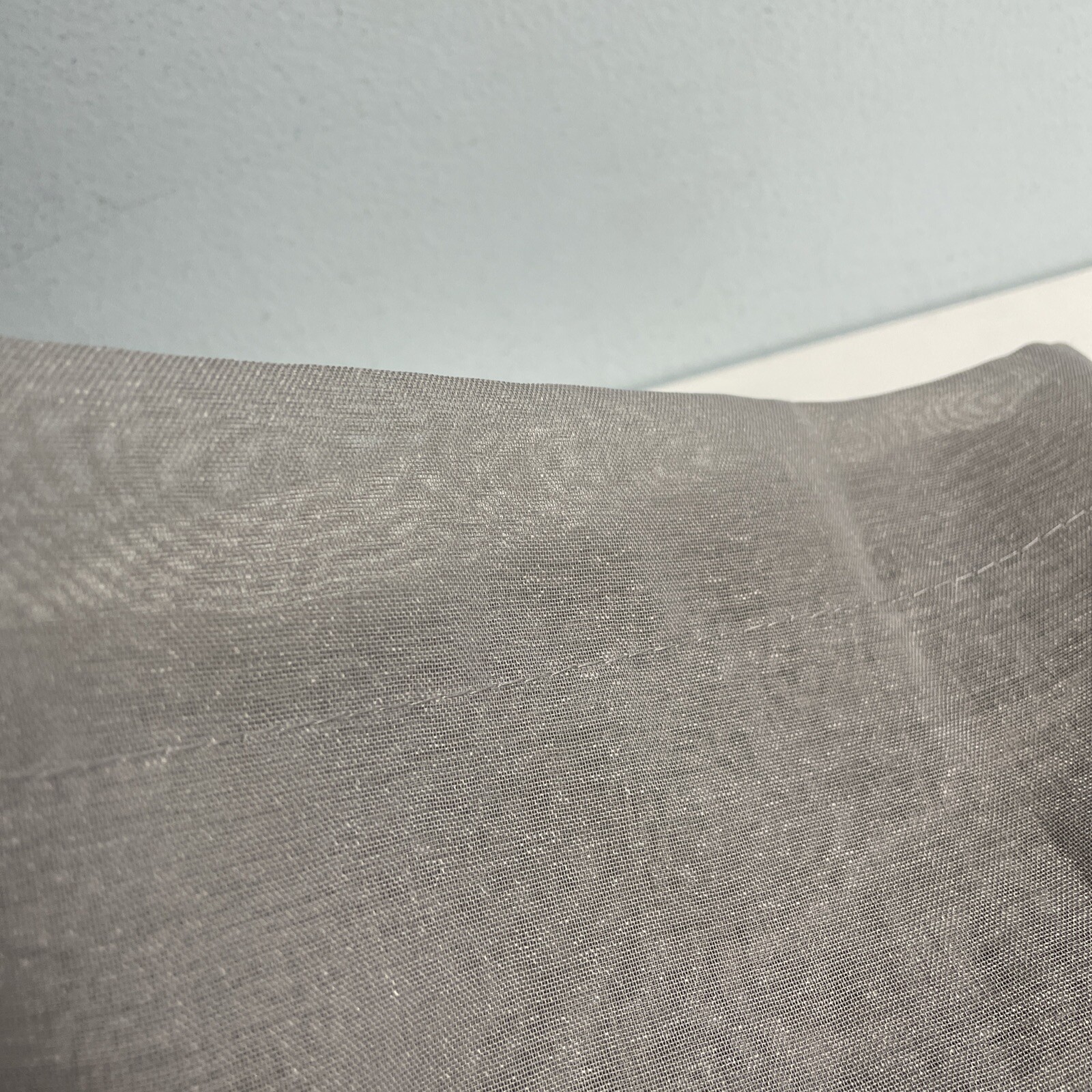 Gray Sheer Curtains 2-PANELS New/Open box Polyester Rod Pocket 52×64