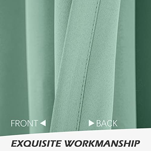 Blackout Curtains for Living Room, 84 Inch Long 52″W x 84″L (Pack of 1) Aqua