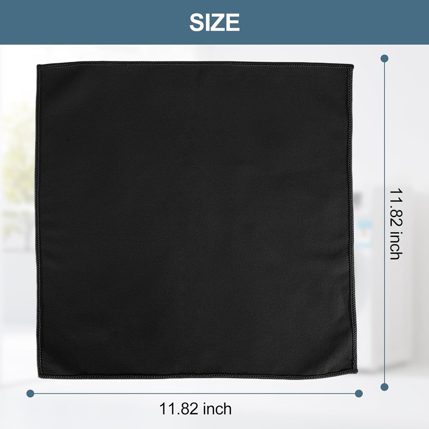 Scotamalone Handkerchiefs for Men Sweat Absorbing Sport Microfiber Black