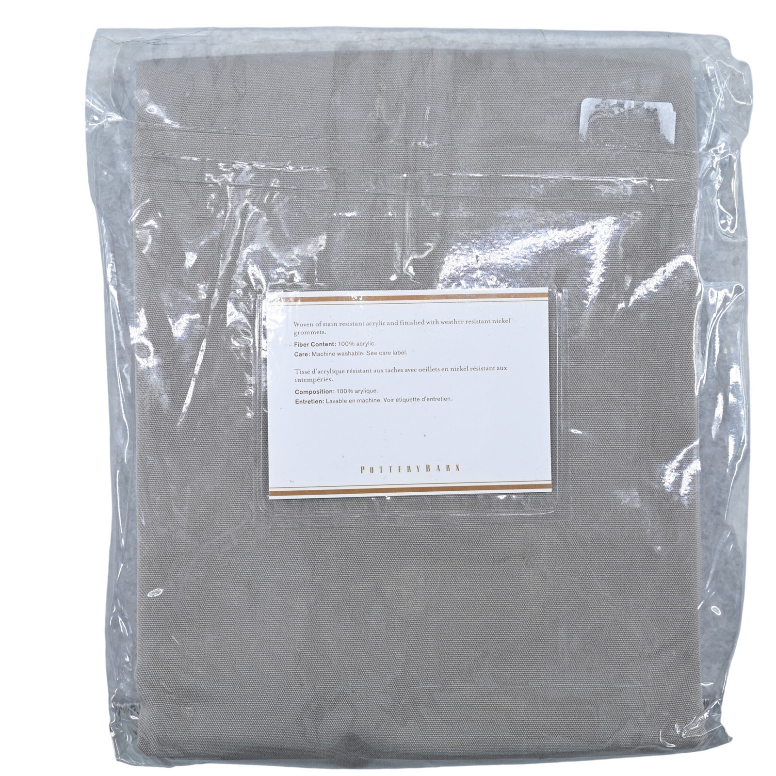 RETAIL $209 NEW Pottery Barn Sunbrella 50×108 Cadet Gray Outdoor Curtain Panel