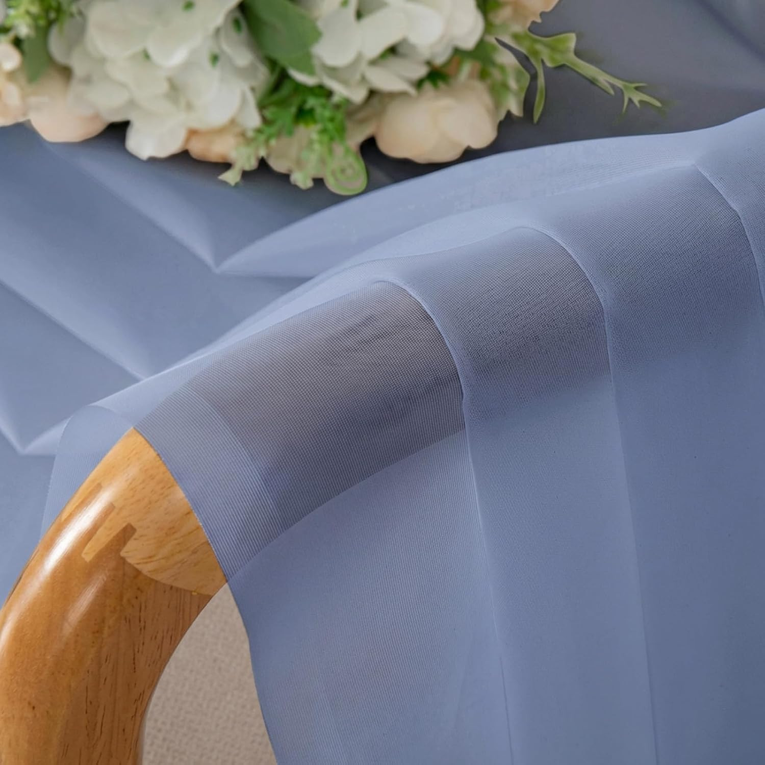 Sheer Tier Curtains 24 Inch Length – Small Window Kitchen Curtains for Bathroom