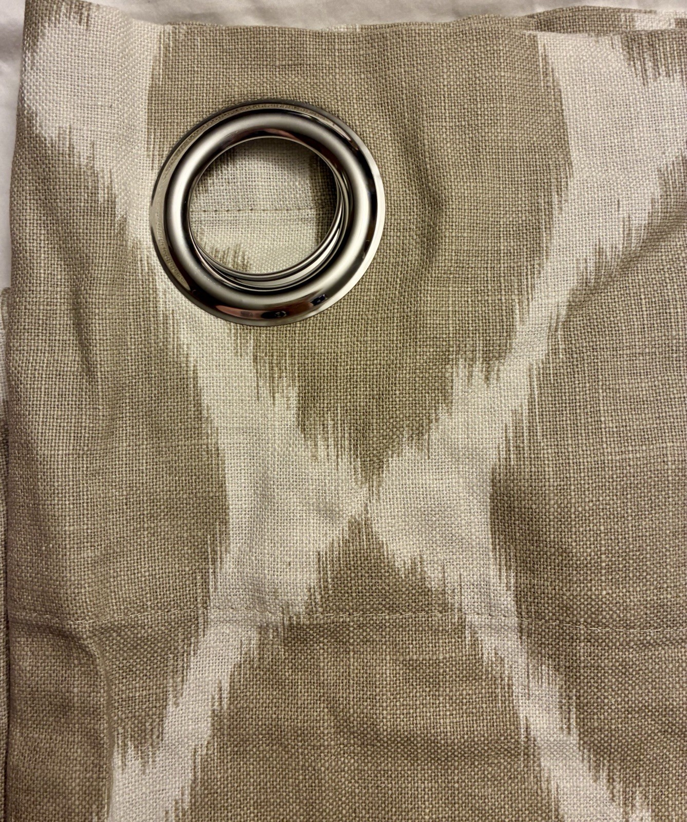 West Elm Ikat Ogee Linen Curtains – Taupe/Cream 48″ X 84” (Set of 2)