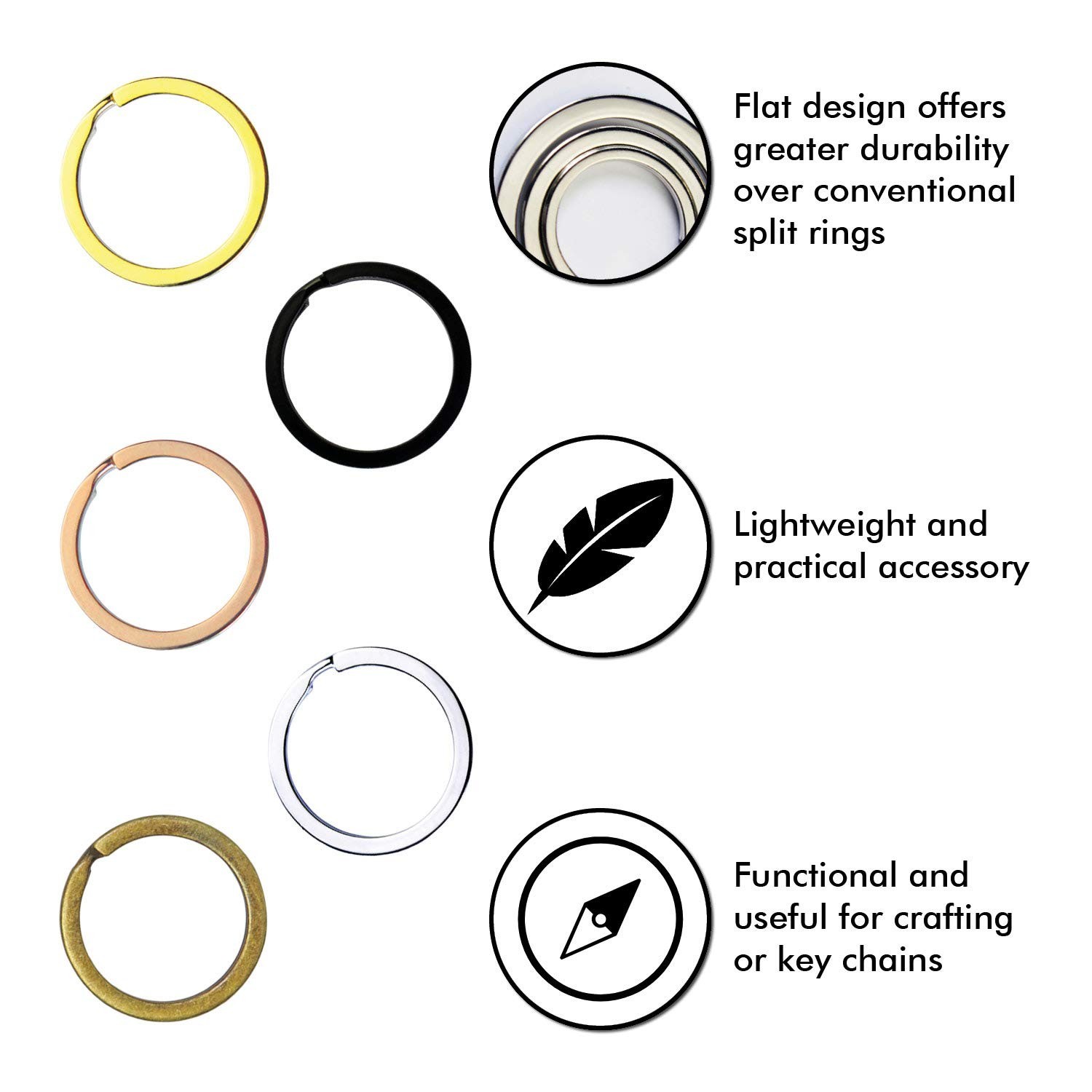 Colored Split Rings Parent 1.25″ Assorted