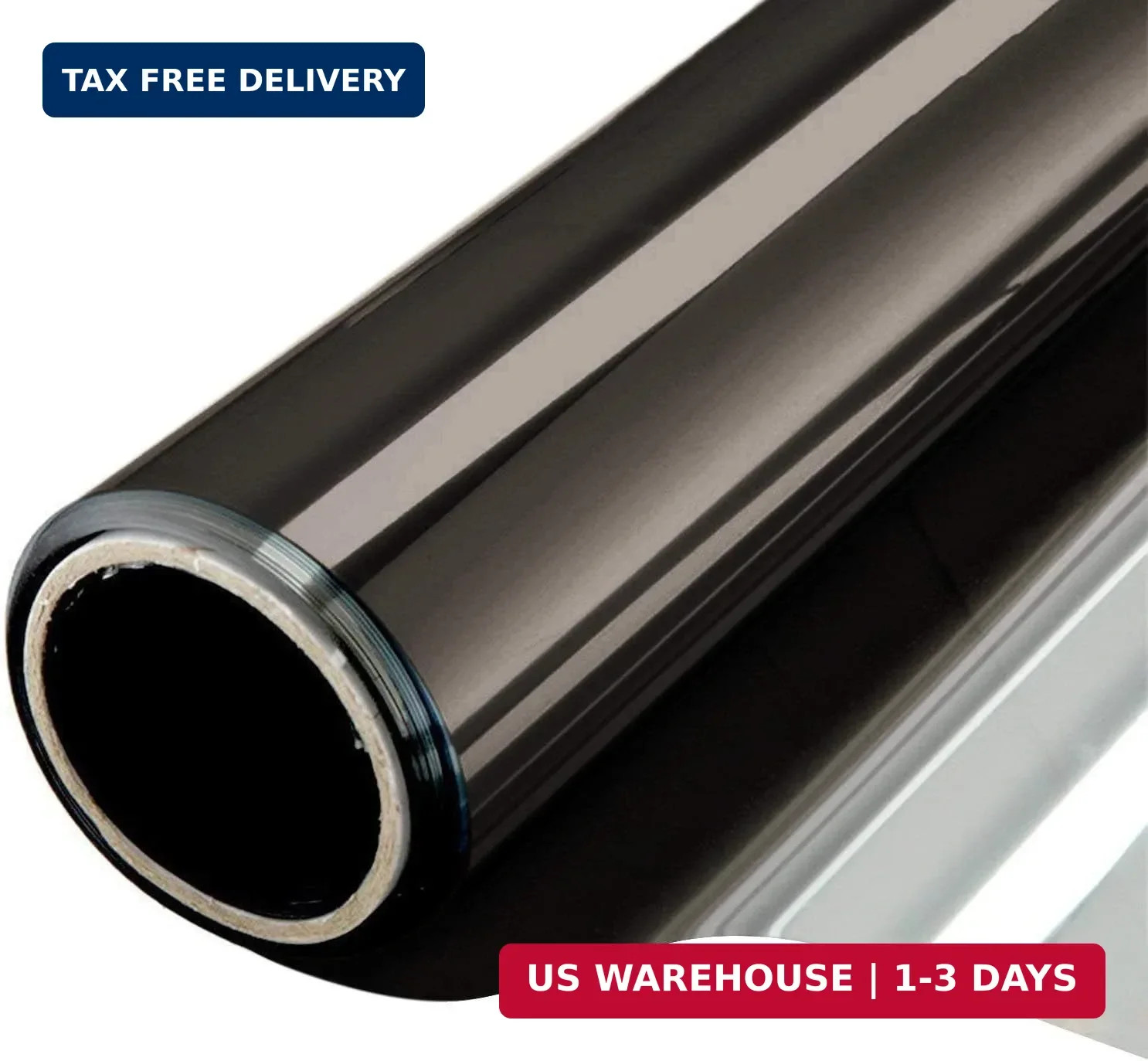 WPCTEV Window Film One Way Mirror Tint Vinyl Daytime Privacy Static Non-Adhesive