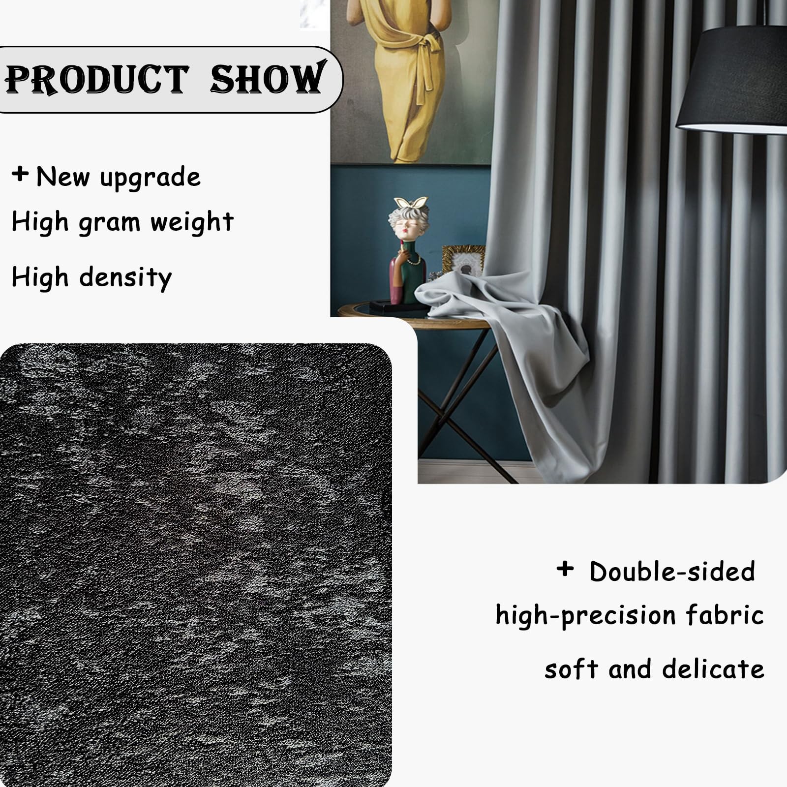 Room Divider Curtains with Ceiling Track, 100% Blackout Heavy Ceiling Curtain…