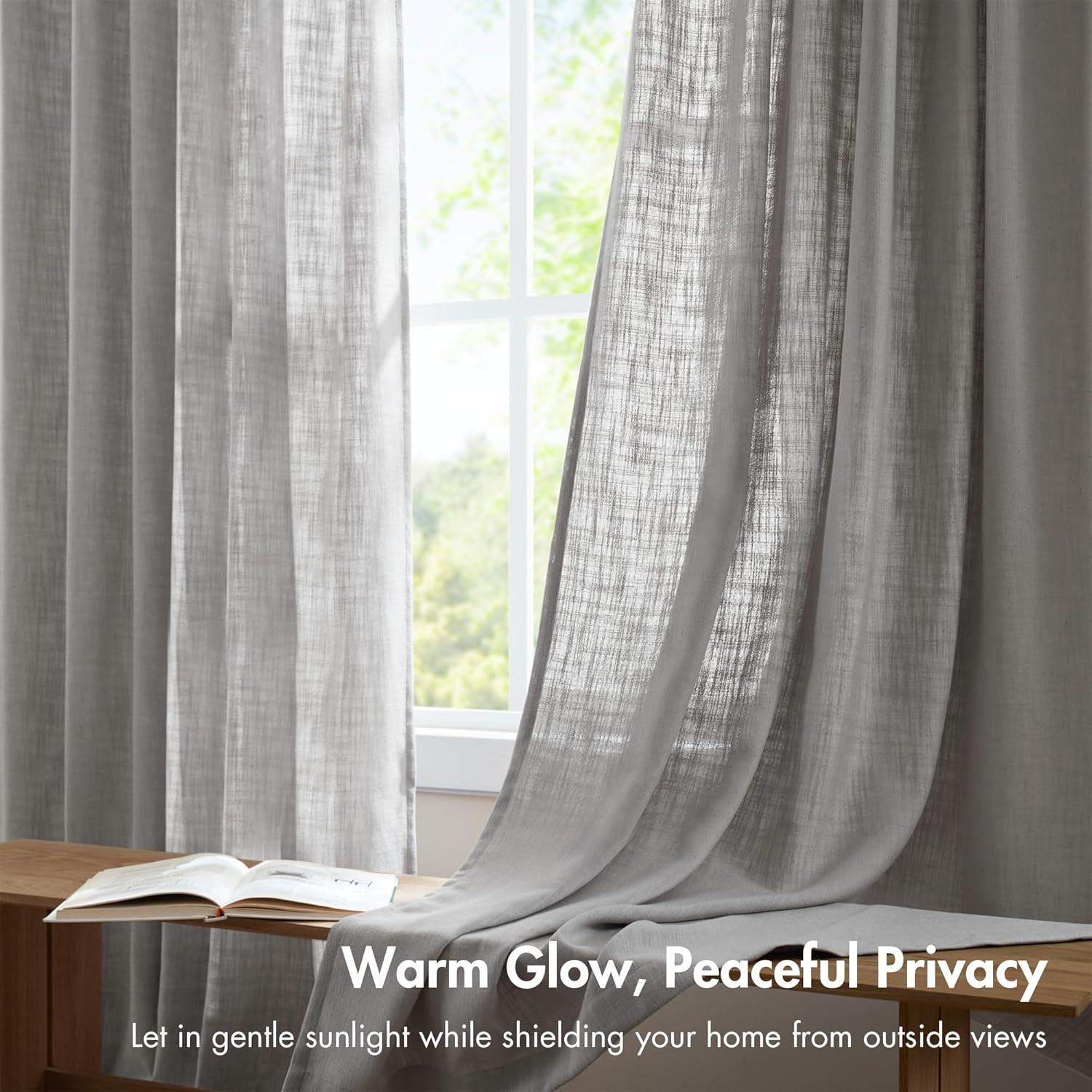 Emery Grey Pinch Pleated Curtains, Soft Light Filtering Drapes, 40″x84″ – 2 Pack