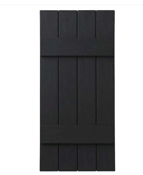 Ply Gem 15 in. x 31 in. Polypropylene 4-Board Closed Board and Batten Shutters