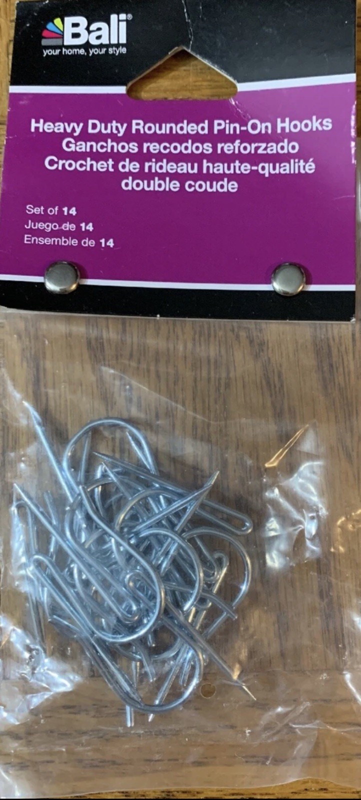 Bali Heavy Duty Rounded Pin On Hooks-BRAND NEW-SHIPS SAME BUSINESS DAY