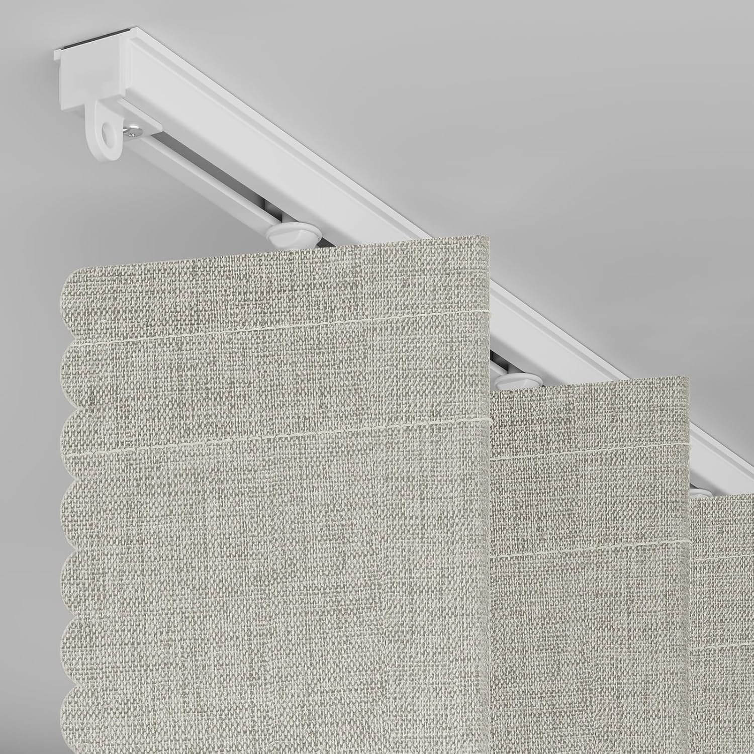 100% Blackout Accordion Door Curtain with Accessories, 43W x 79L, Cream White