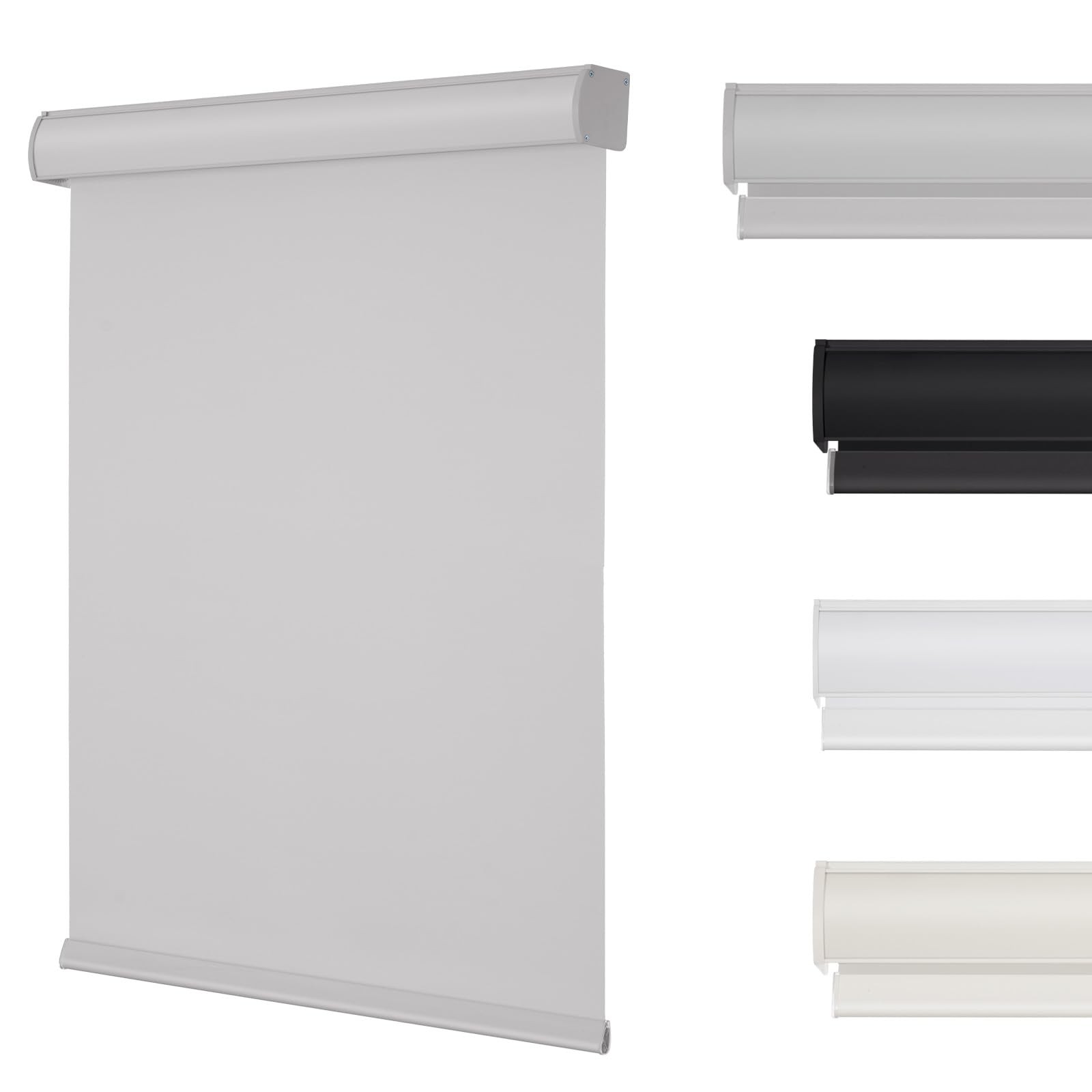 Changshade Cordless Blackout Roller Shades with Valance 25″ W x 72″ H, Grey