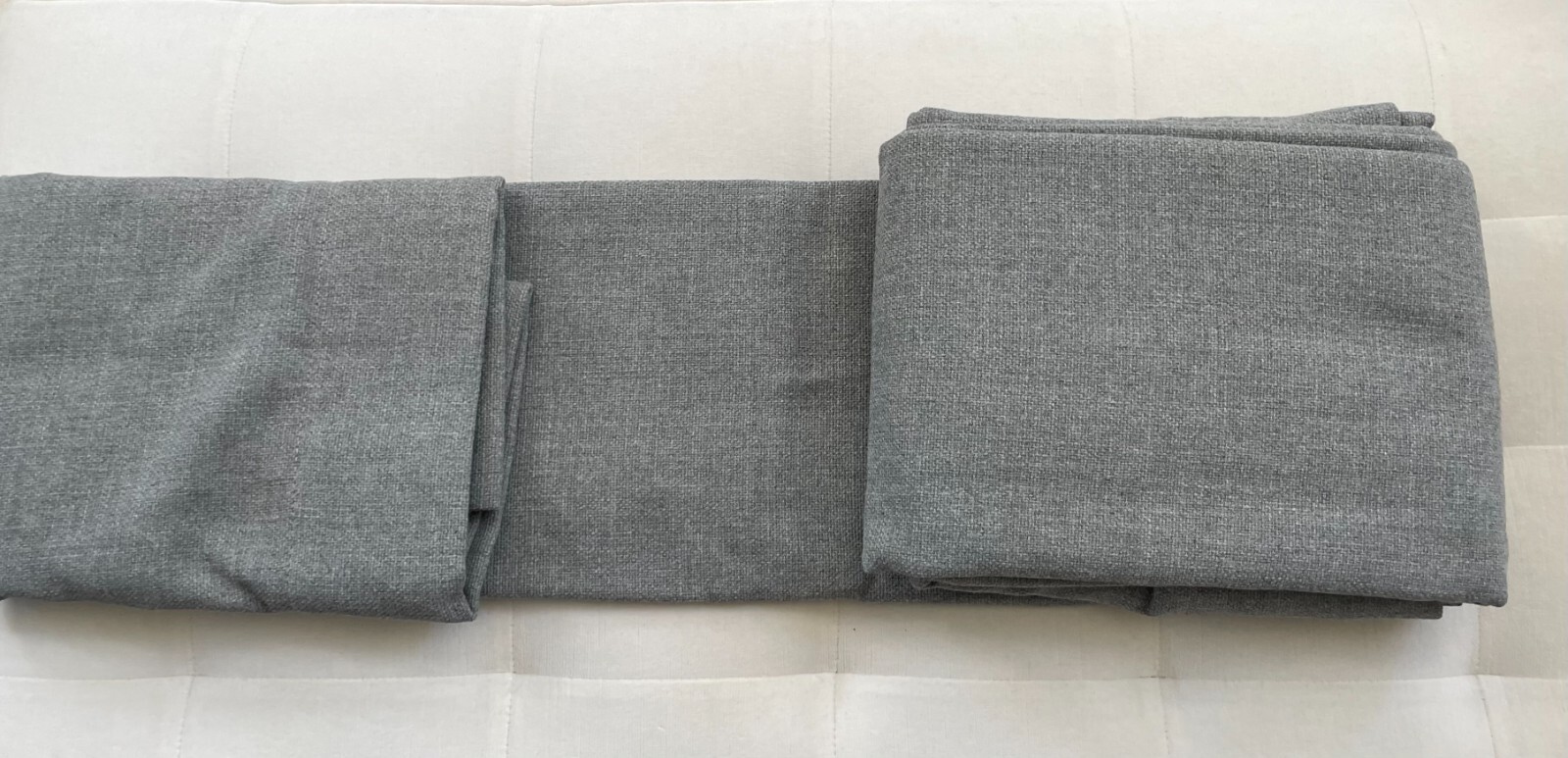 Restoration Hardware PERENNIALS SOLID TEXTURE LINEN RP 50″ x 96″ Set/2 Fog NWT