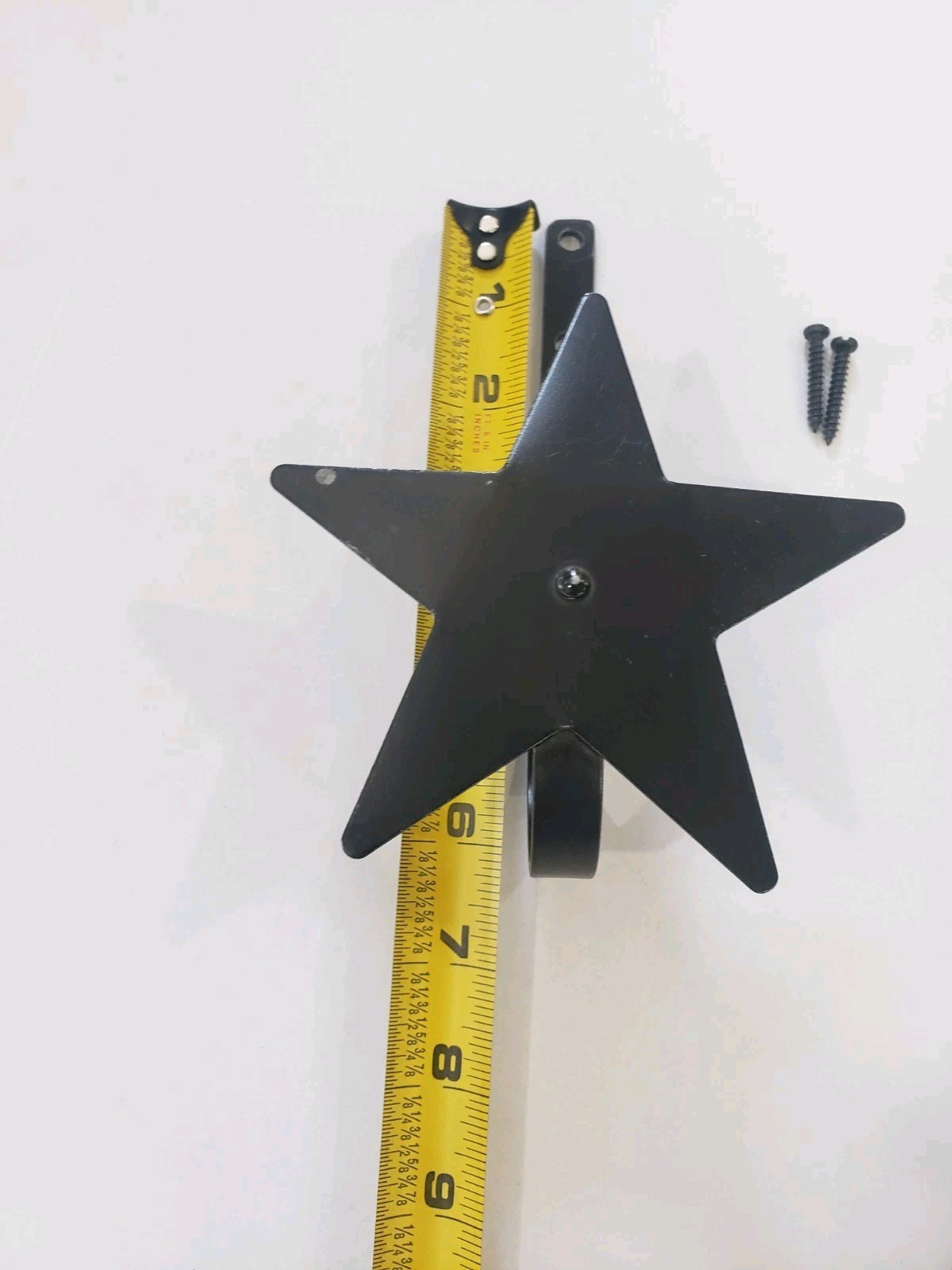 Star Curtain Tie Back holder Lot Of 3 & screws Amish made durable wrought iron