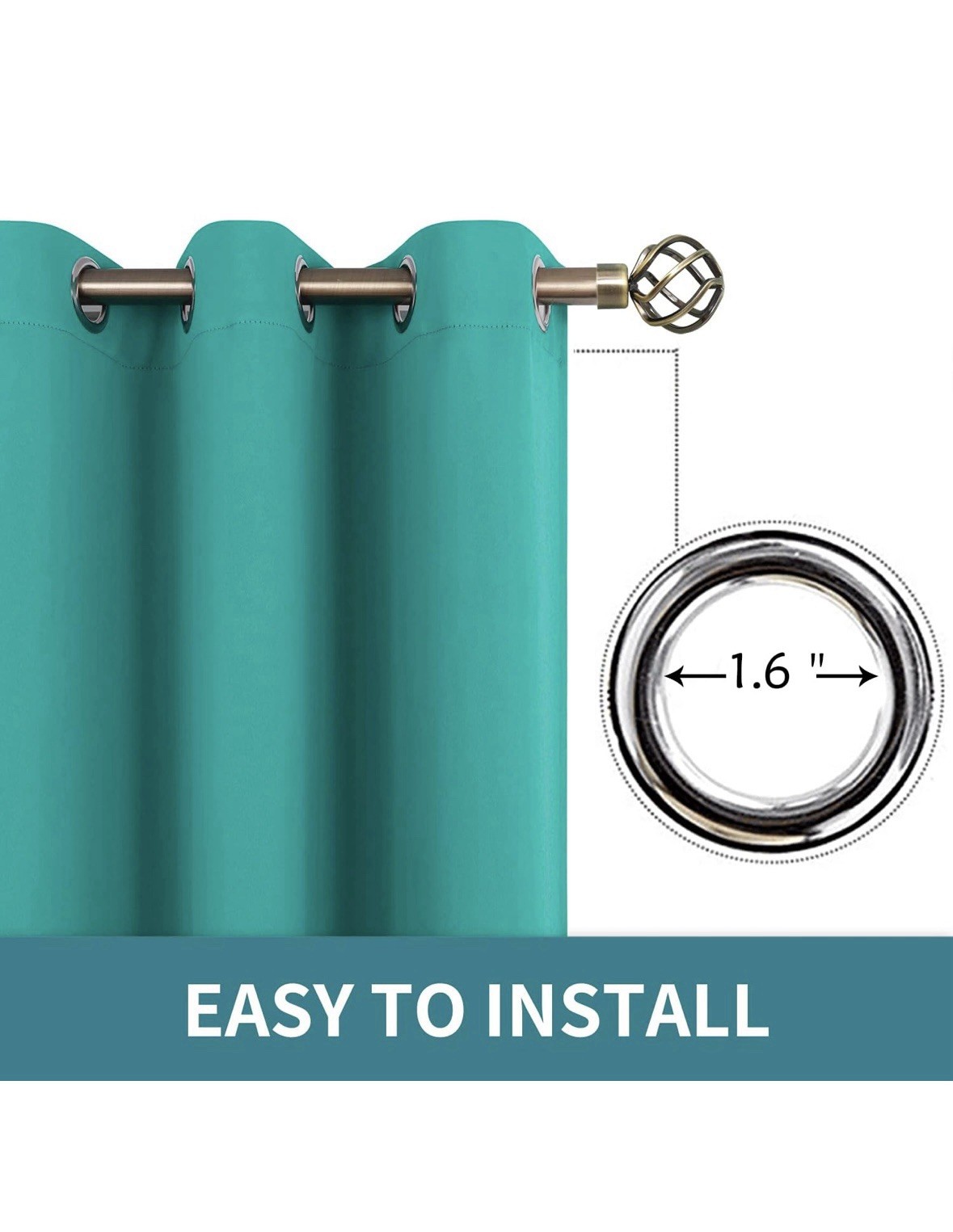 BGment Room Darkening Curtains 52″ x 120″ 2 Grommet Thermal Insulated Panels.