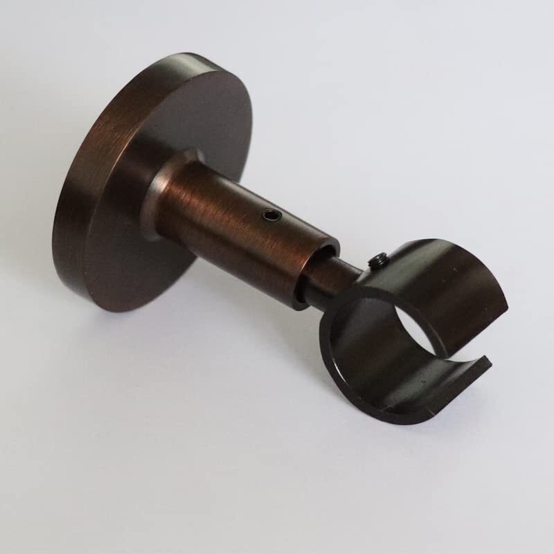 2 Pack Double Curtain Rod Bracket 19mm Satin Silver Ceiling Mount 0.75 inch
