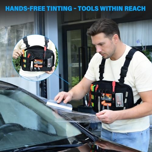 Outdoor Chest Bag Car Wrapping Pouch with Adjustable Belt, Waterproof Oxford