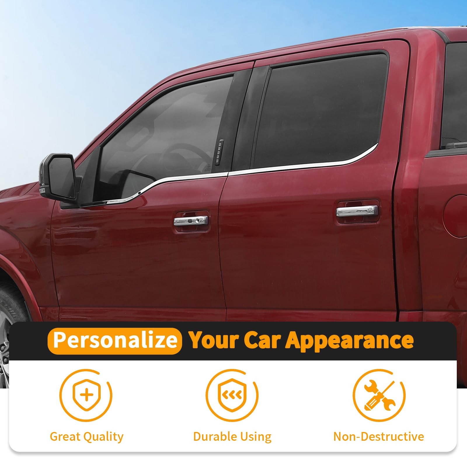 Hoolcar Lower Window Trim Cover Molding Window Bottom Outer Frame Strip