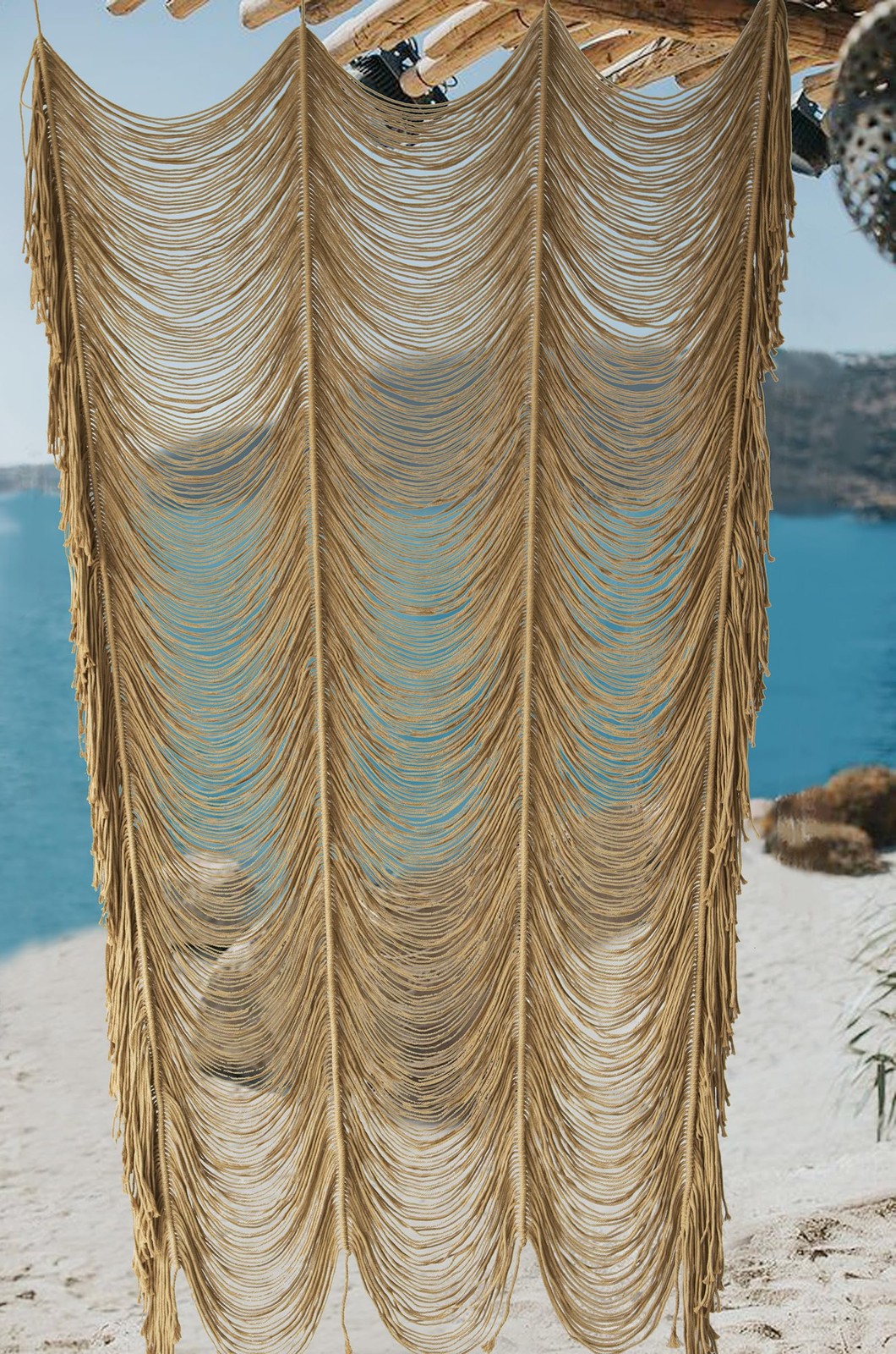 Macrame Curtain Boho Curtain Doorway Window Wall Decor Fiber Yarn Art Handwov…