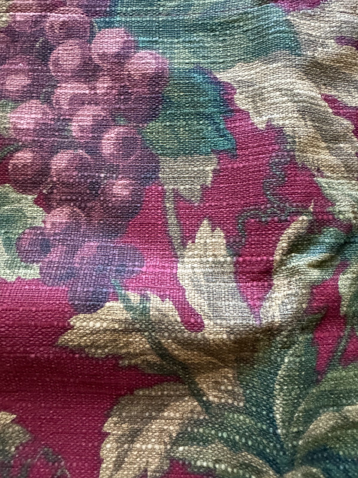 3X Waverly Tapestry Poly/Cotton Curtain Valance Red Floral Scalloped 51″ x 22.5″