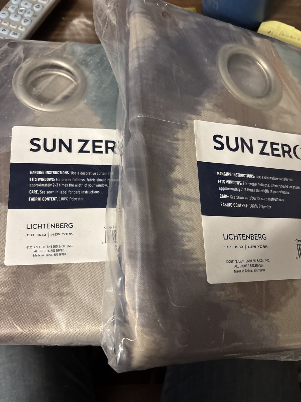 Sun Zero Corbin 54″ x 84″ Ogee Watercolor Grommet Curtain Panels – SET OF 2!!