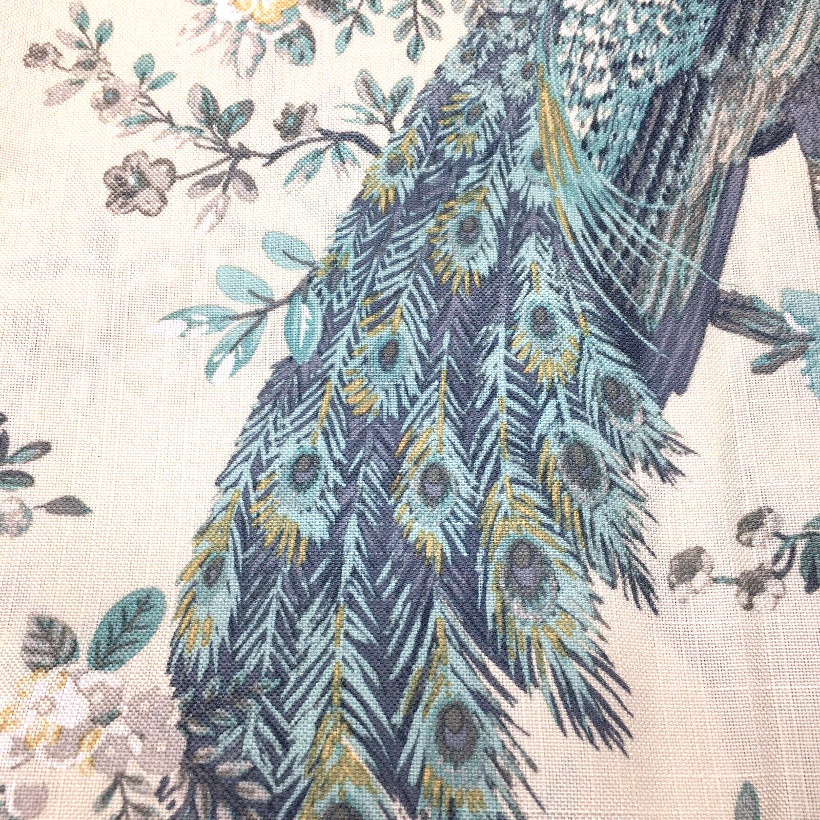 Laura Ashley Belvedere Peacock 2 Window Curtain Panel Set Blue Turquoise 38×96