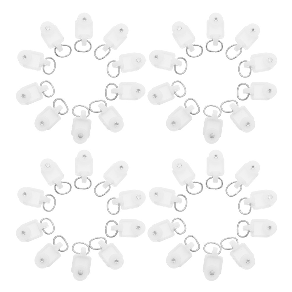 100 PCS Dual Wheel Roller Gliders Sliding Door Curtain Track Rail
