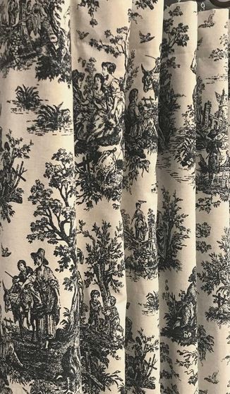 Toile Curtains French Colonial Drapery Panels Window Treatments Home Decor