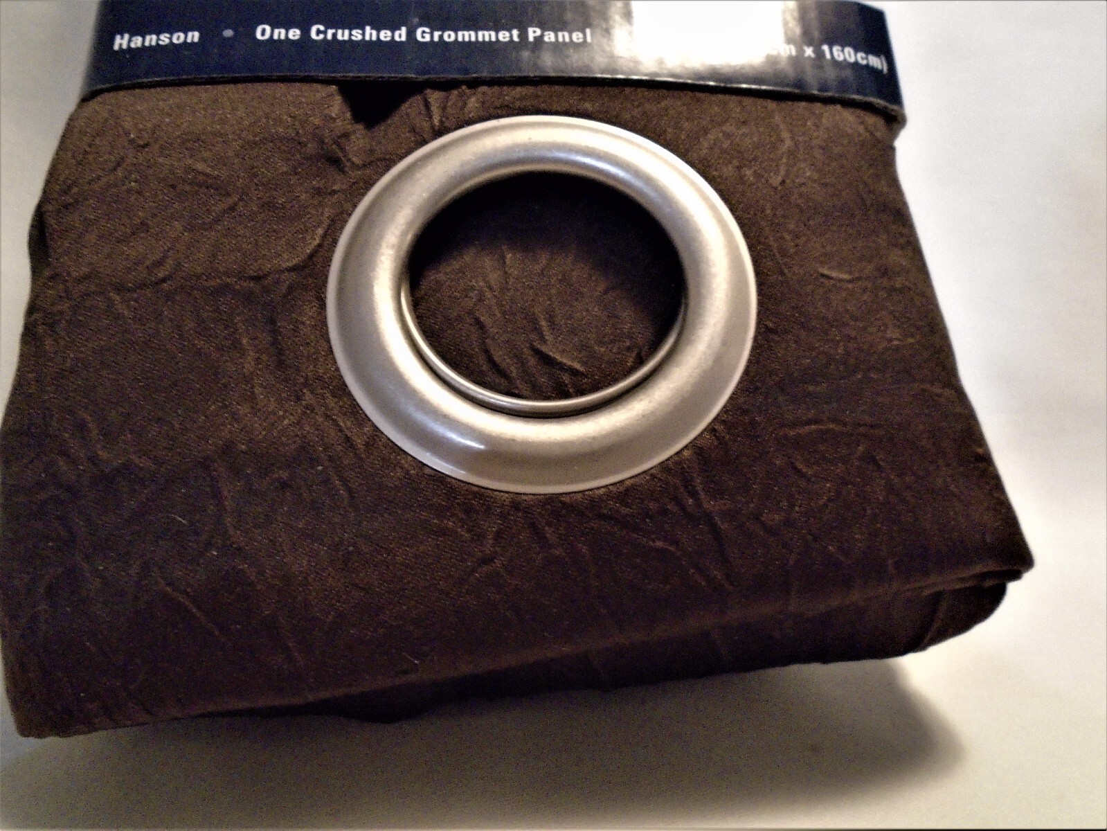 Sun Zero Solid Hanson In Chocolate 50” x 63” 1 Crushed Grommet Panel NEW