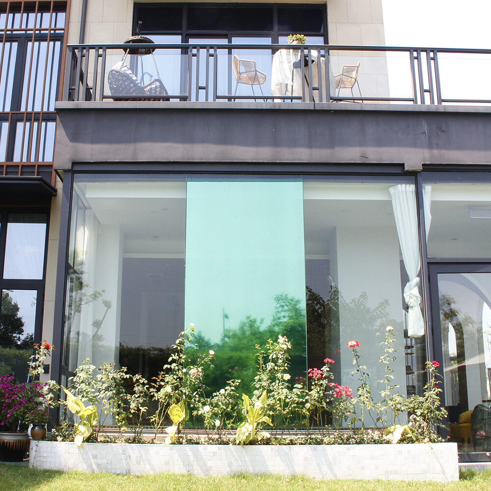 Green&silver Mirrored Window Film Window Glass Sticker Adhesive tint HOHOFILM