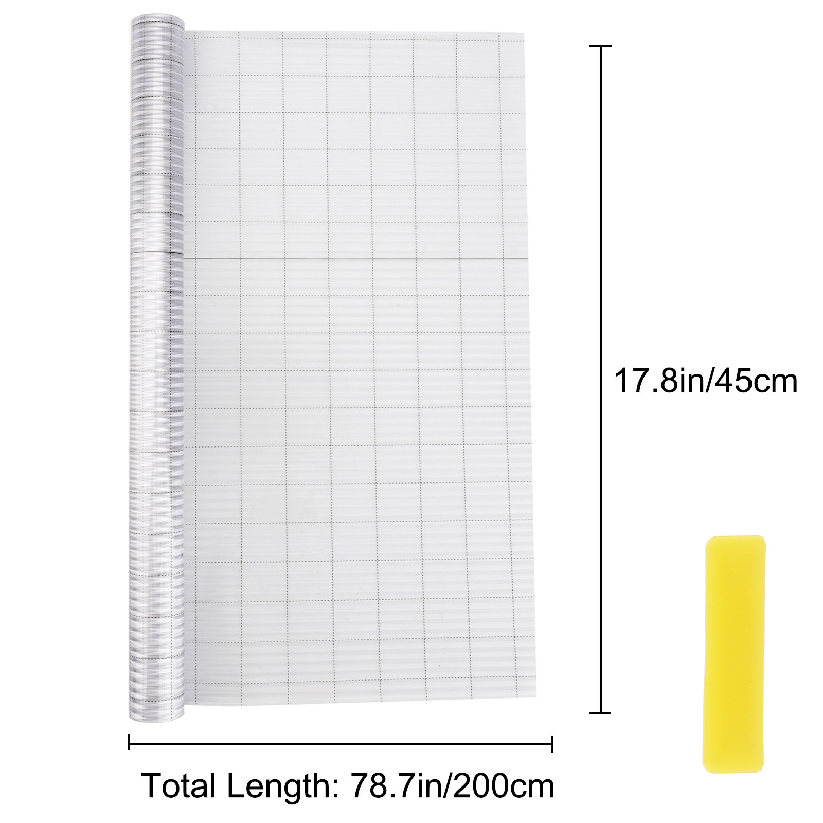 Privacy Window Film Reeded Glass Static Cling Sticker 78.7 x 17.8”