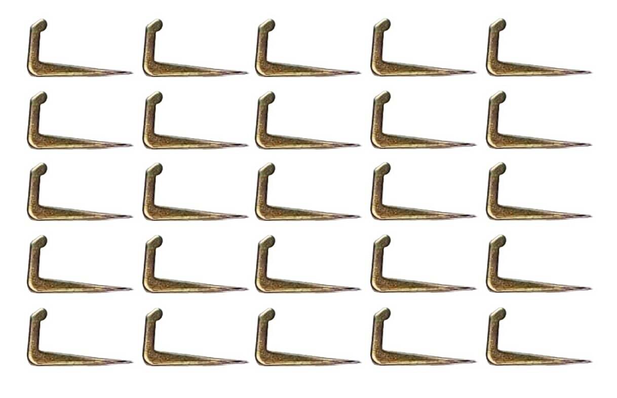 Small Brass Plated Tenter Hooks – 25 Pack