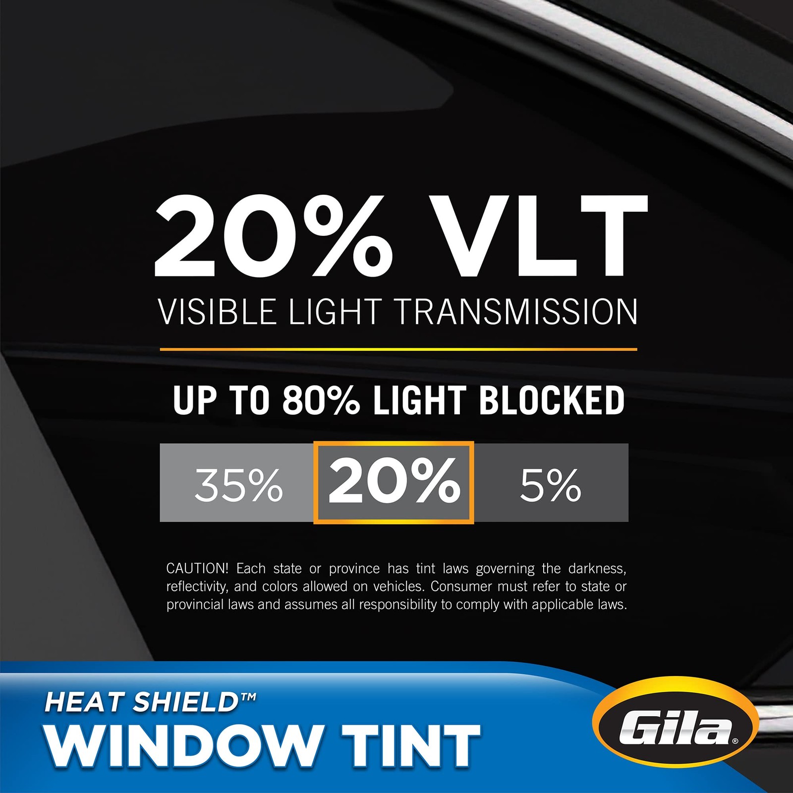NRS44 Basic Limo Black 20-Percent VLT Scratch Resistant Automotive Window Tin…