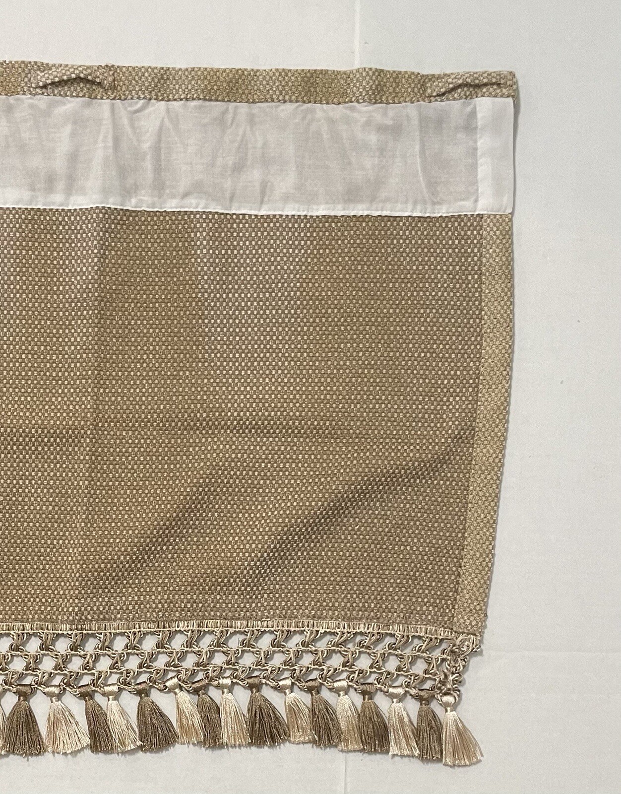Croscill Valances Set Of Two – Textured Beige 48″x 20″