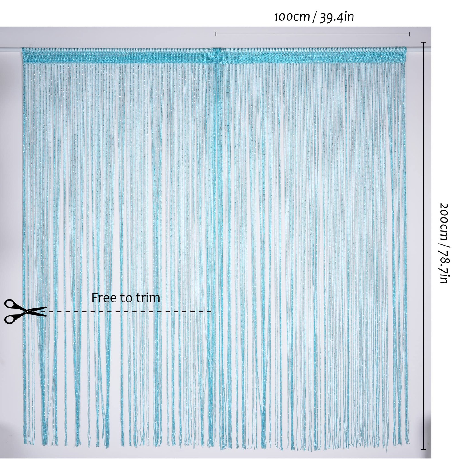 2 Pack 39 x 79 Inch String Curtains for Doorways Room Divider Curtains Hippie…