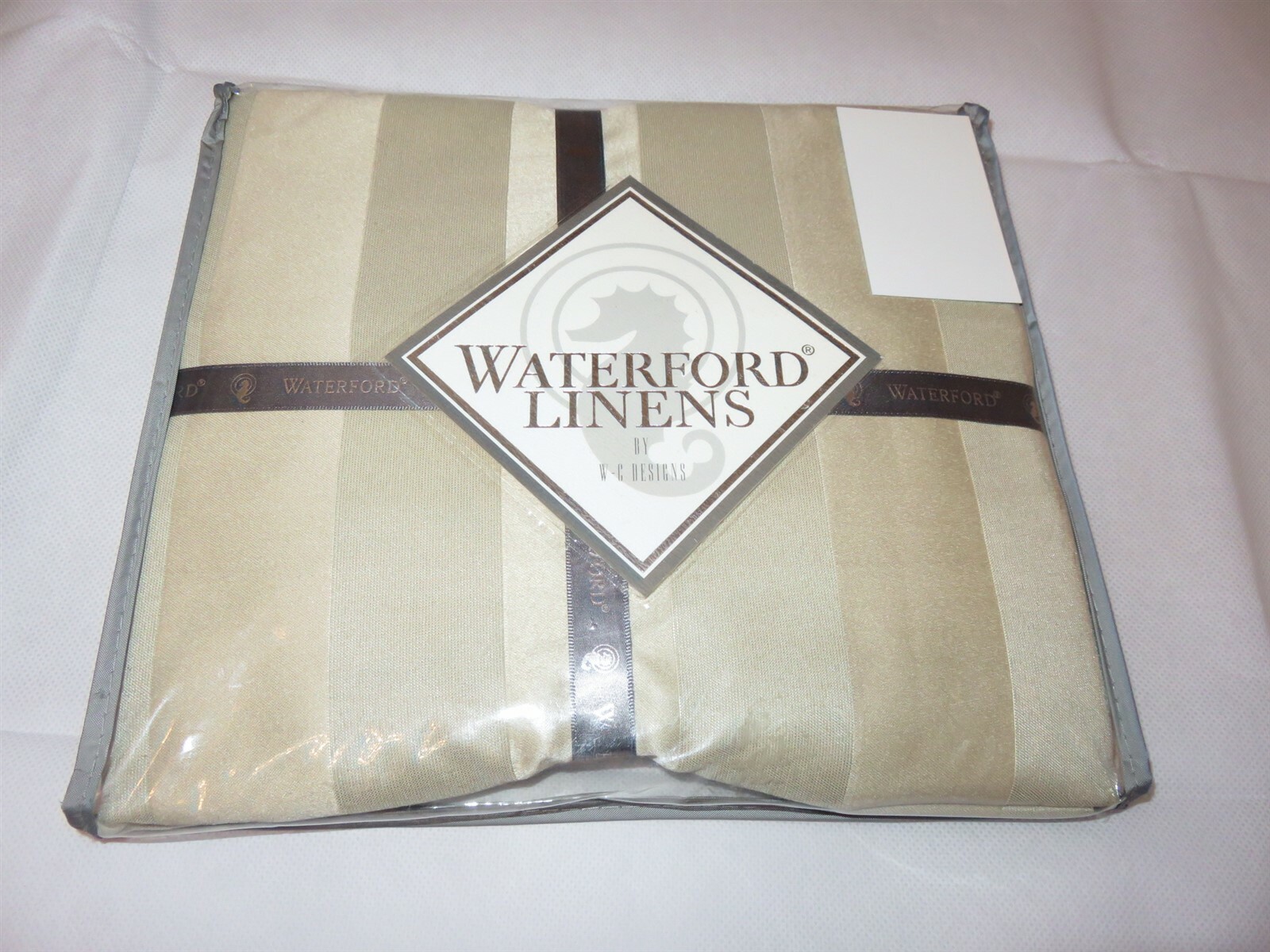 Waterford DUNLOE Platinum Tailored Valances Brushed Fringe New