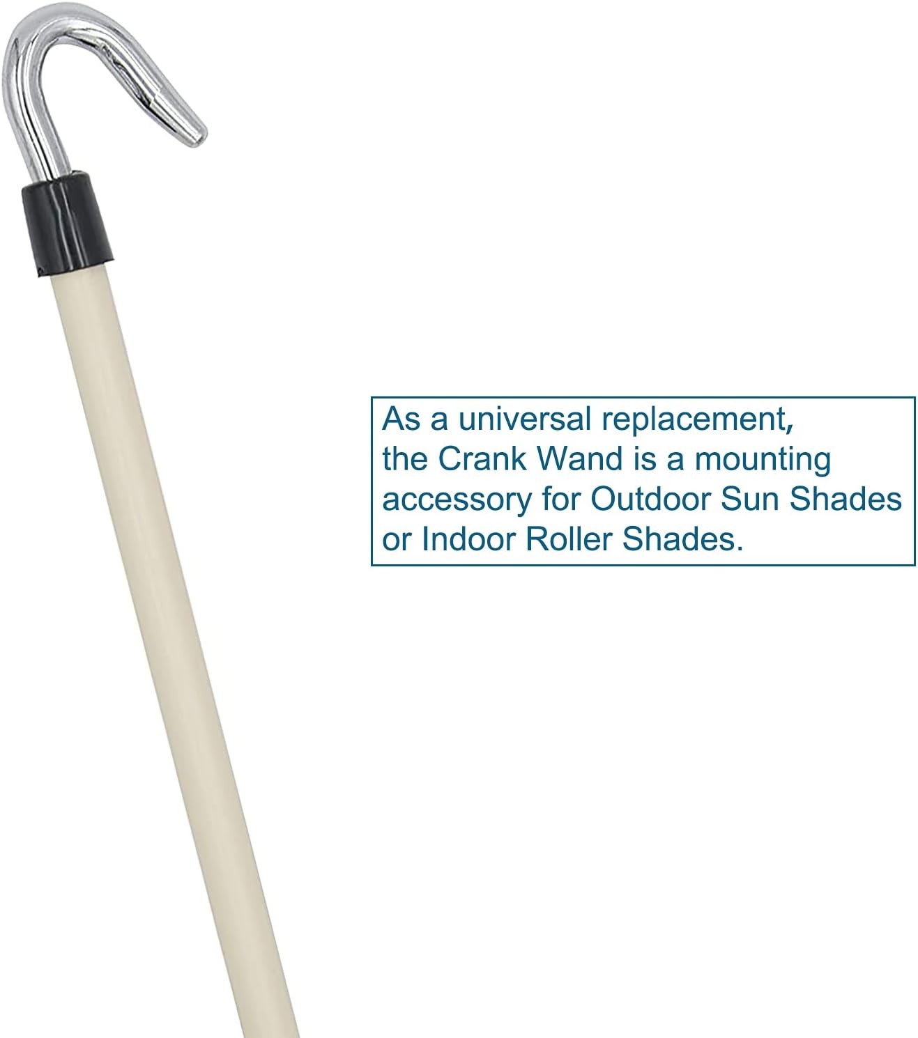 Universal Replacement Metal Crank Wand of Exterior Sun Shades Roller up Blind