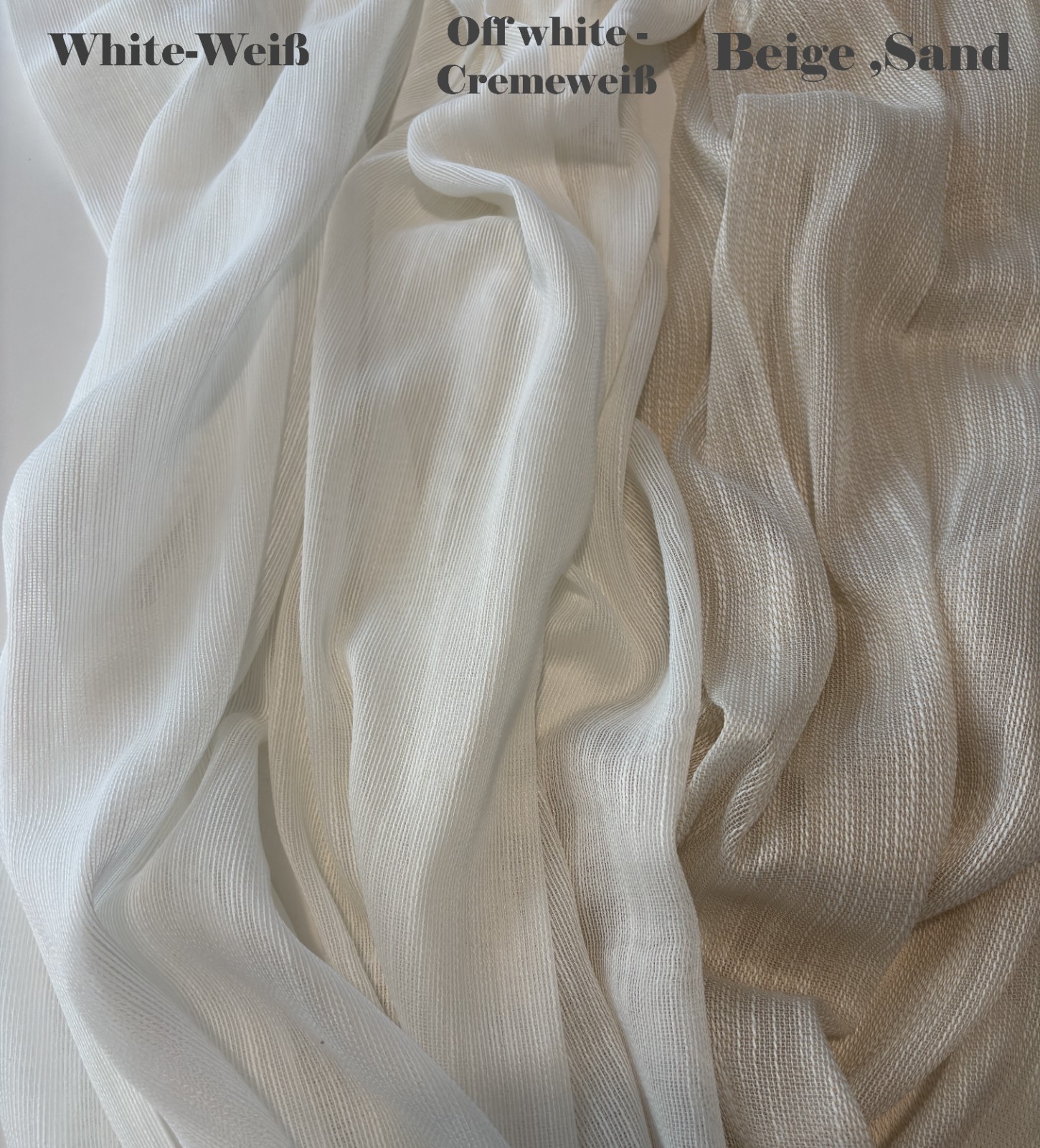 Custom Linen Look Sheer Curtains Textured Rustic Boho Window Drapes Panels
