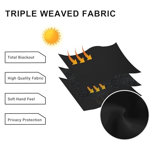Valance for Windows Rod Pocket Tierout Valance 52″W x 18″L (Pack of 1) Black