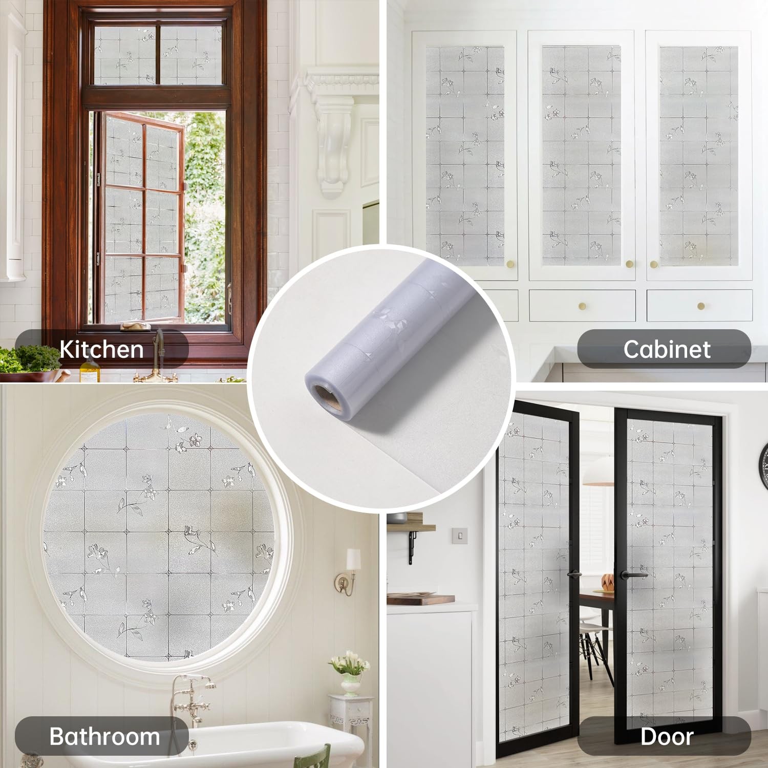 Window Privacy Film Frosted Window Film 23.6×78.7 Inch Frosting Windows Glass…