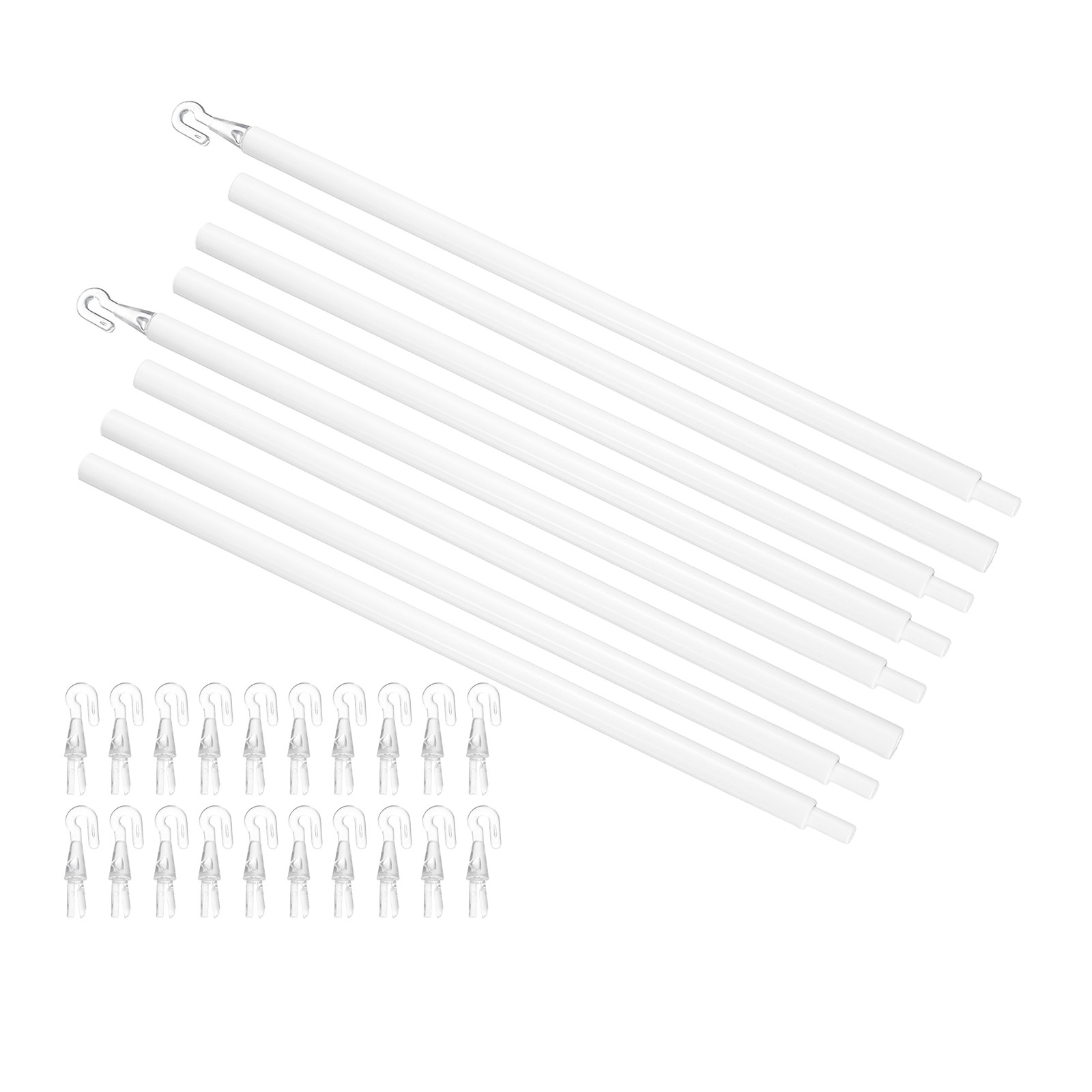 2Pcs 46″ Blinds Wand Replacement Combinable Blinds Tilt Wand with Hook White