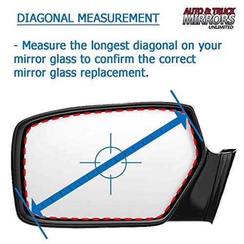 Passenger Side Mirror Replacement Glass + Silicone Adhesive for Mercedes-Benz