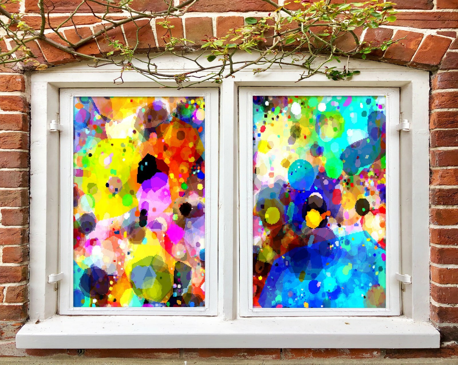 3D Color Graffiti O439 Window Film Print Sticker Cling Stained Glass UV Block Am