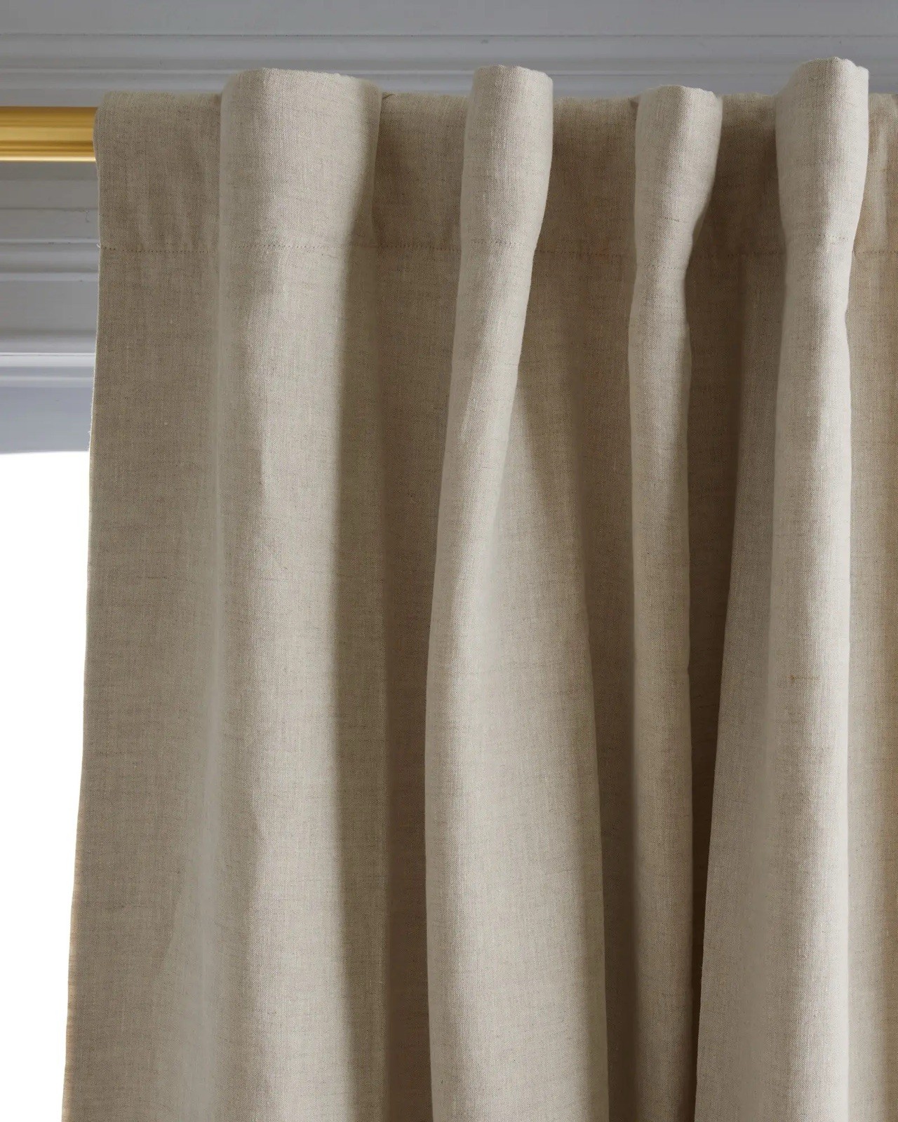 NWOT QUINCE European Linen Room Darkening Curtain Single Panel FLAX 96” X 120”