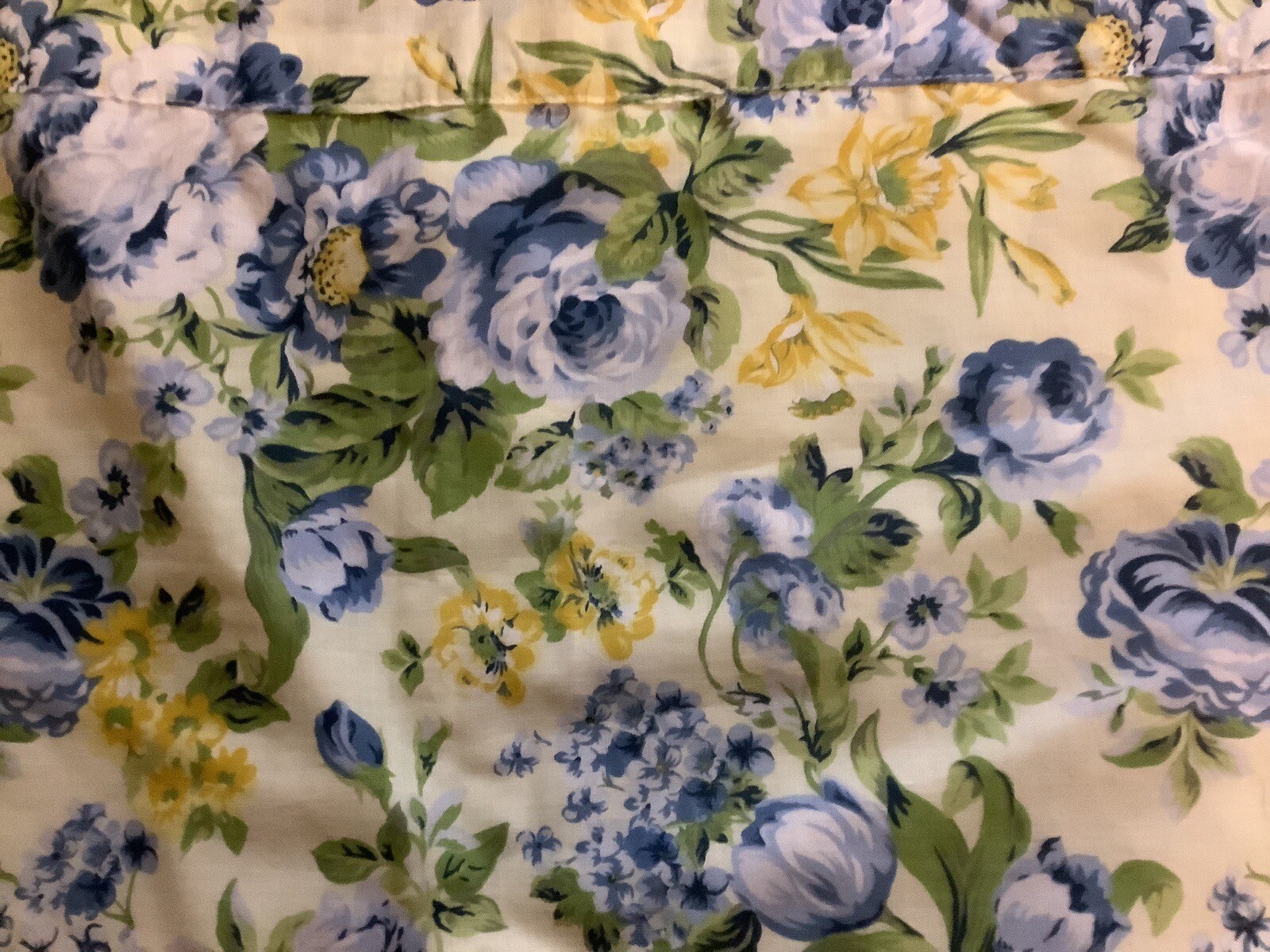 JC Penny~Valance~Blue & Yellow Floral~88×20.5~Beautiful~Excellent~Lined~Quality