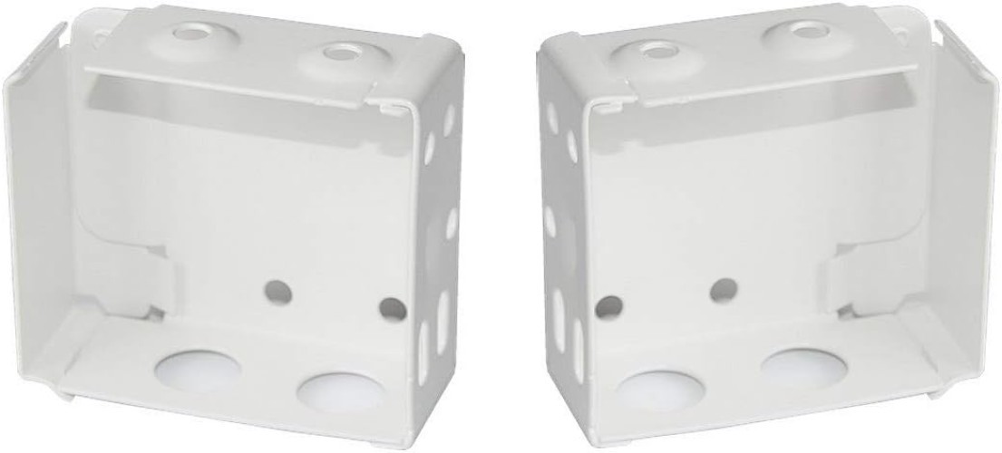 Versatile 2-Pack Window Blinds Brackets for Inside/Outside Mount – White Finish